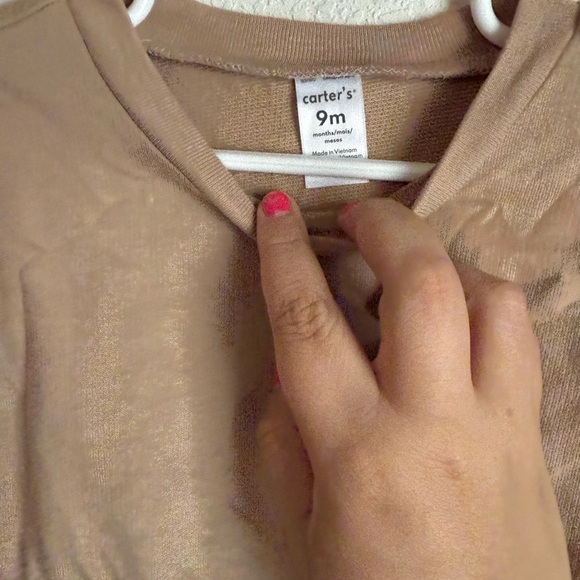 Carter's Brown Leopard Print Ruffle Sweater Dress size 9M-NWT - Picture 3 of 4